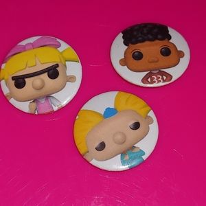 HEY ARNOLD BUTTON PINS